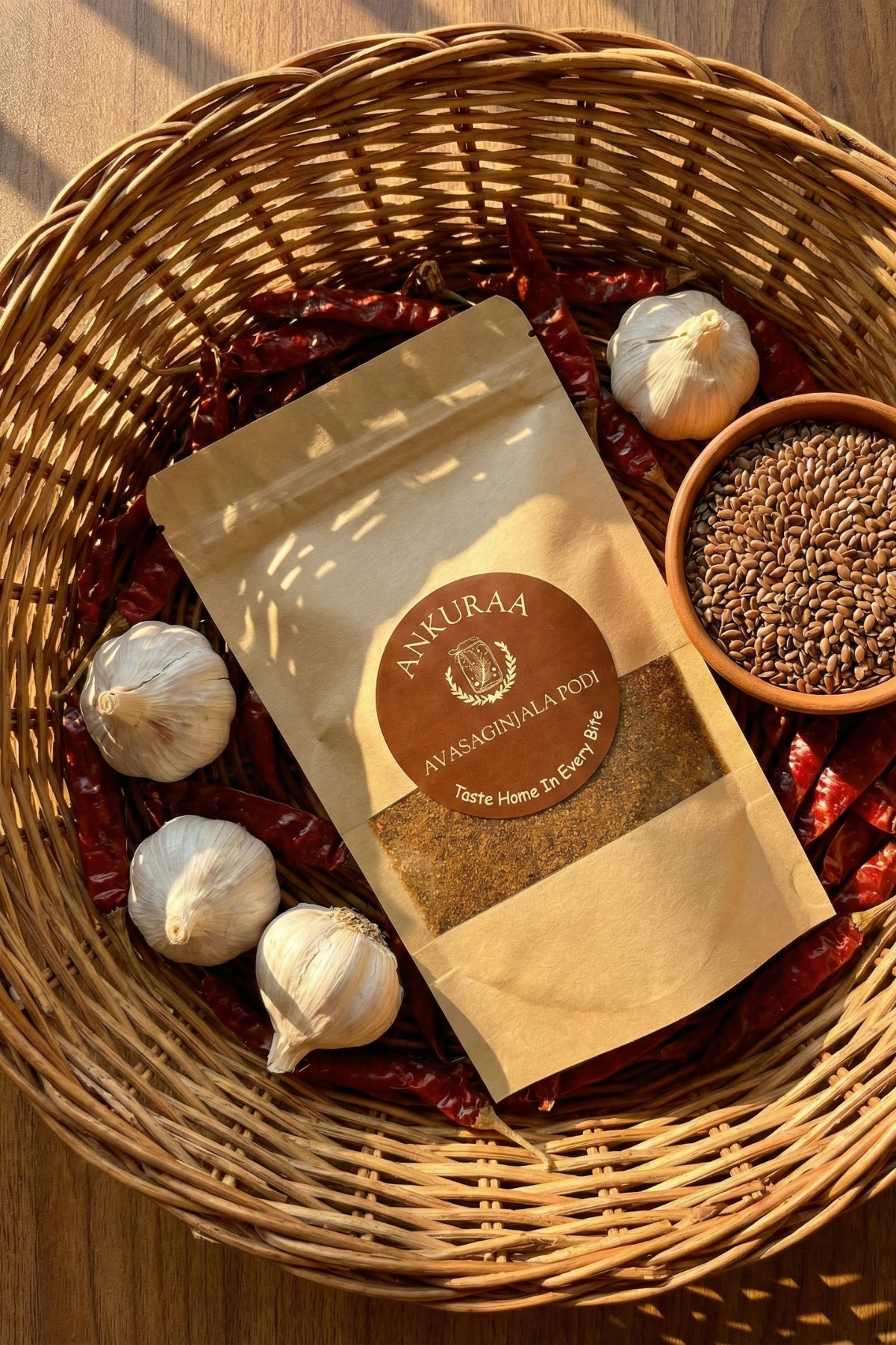 Ankuraa Avasaginjala Podi | Flaxseed Spice Powder | Omega-3 Rich & Crunchy