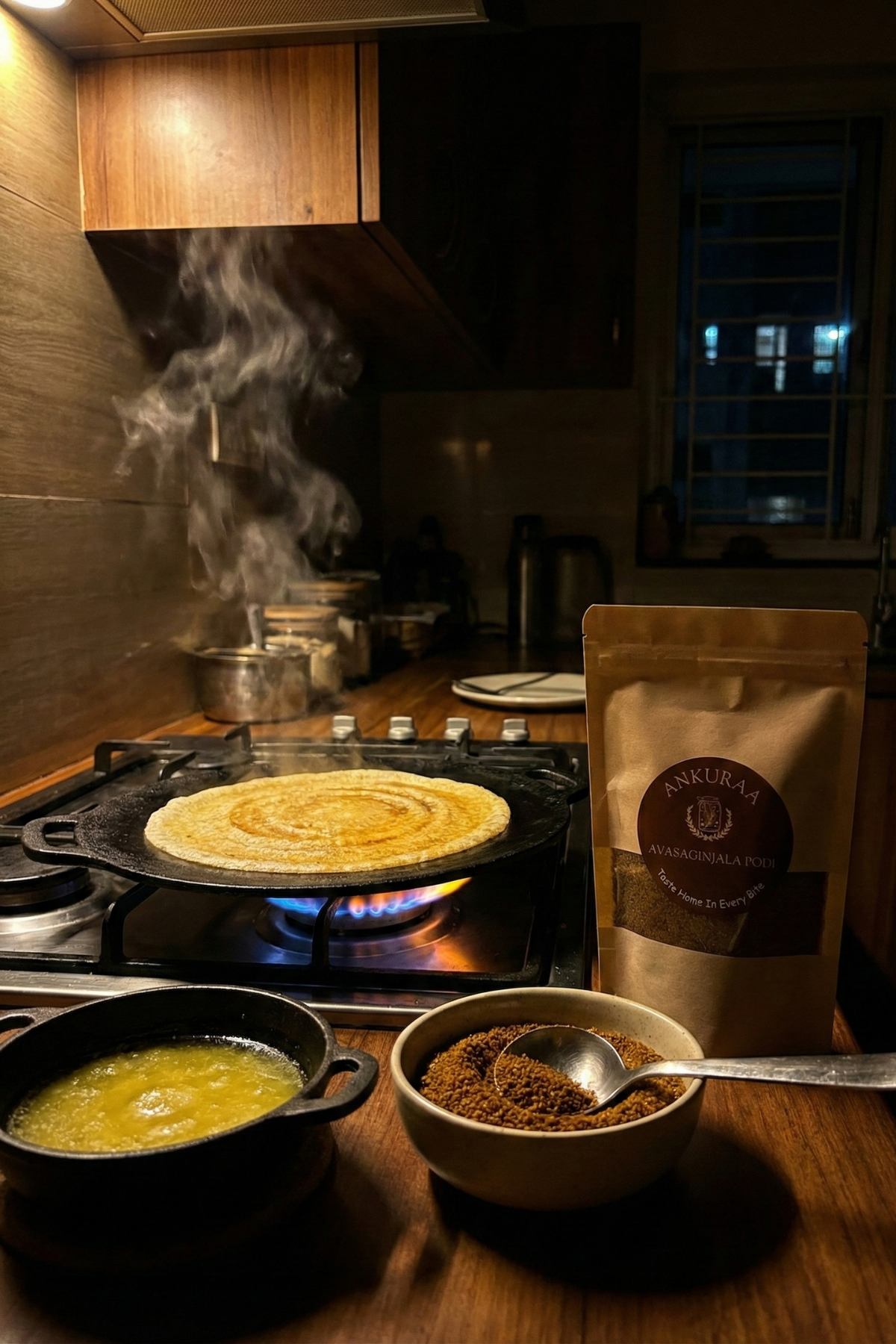 Ankuraa Avasaginjala Podi | Flaxseed Spice Powder | Omega-3 Rich & Crunchy