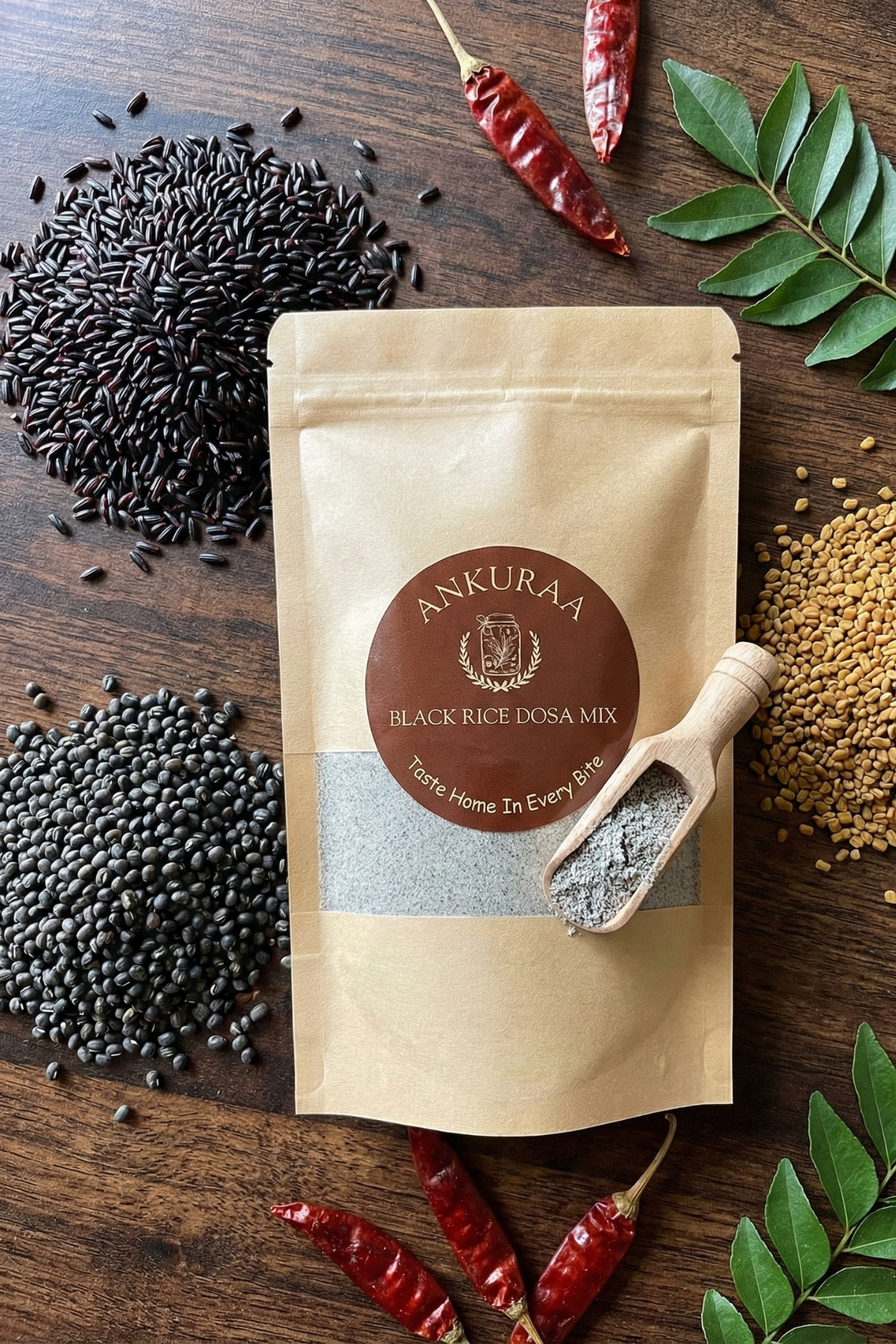 Ankuraa Black Rice Dosa Mix | Karuppu Kavuni Superfood | Antioxidant-Rich & Crispy