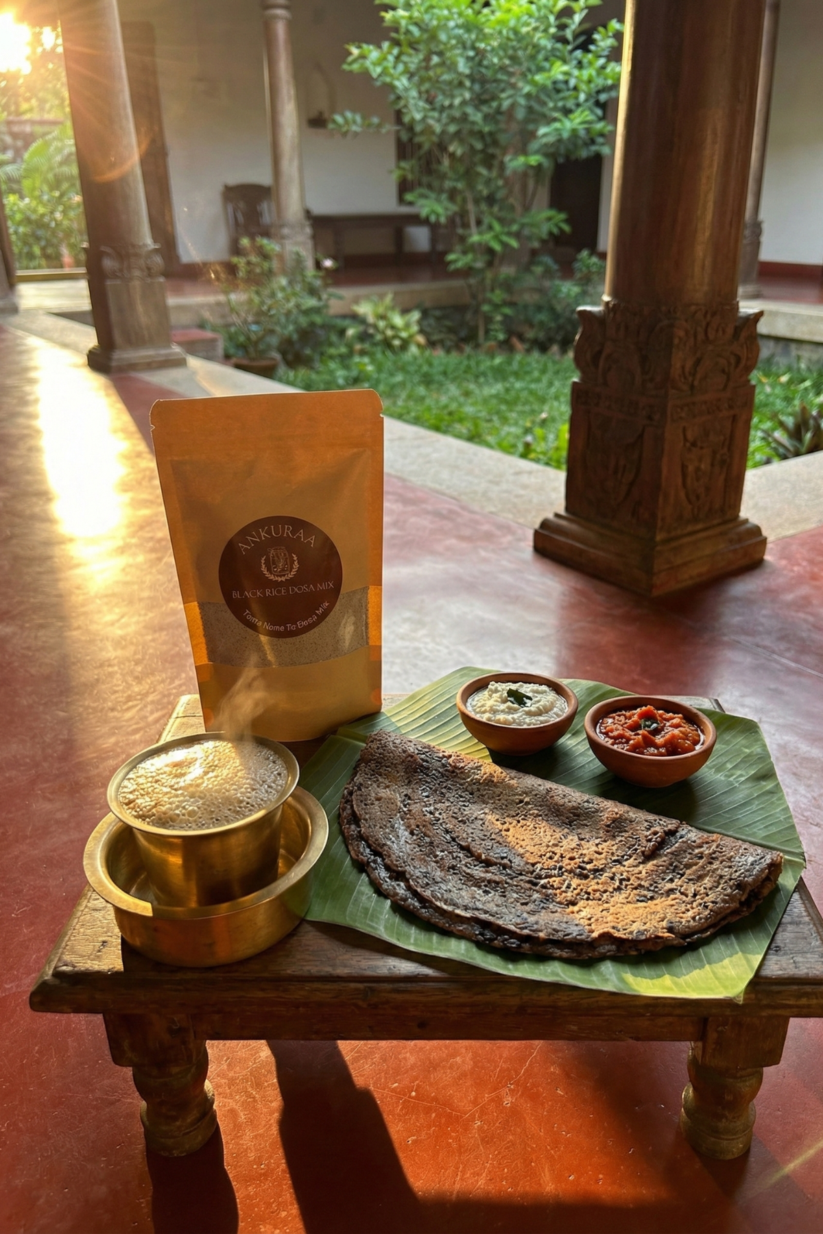 Ankuraa Black Rice Dosa Mix | Karuppu Kavuni Superfood | Antioxidant-Rich & Crispy