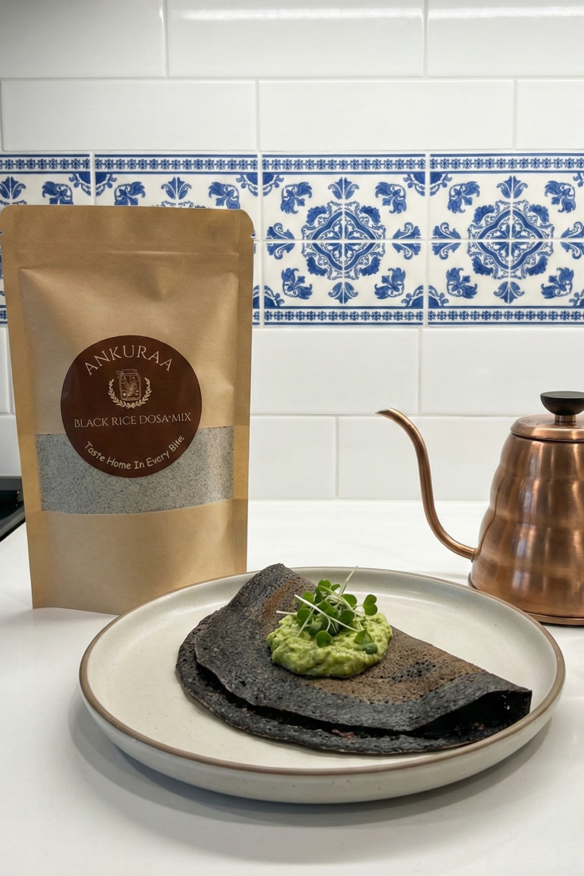 Ankuraa Black Rice Dosa Mix | Karuppu Kavuni Superfood | Antioxidant-Rich & Crispy