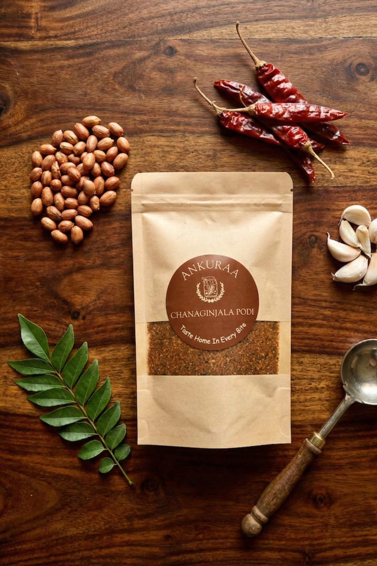 Ankuraa Chanaginjala Podi | Spicy Peanut Powder | Protein-Rich Side Dish