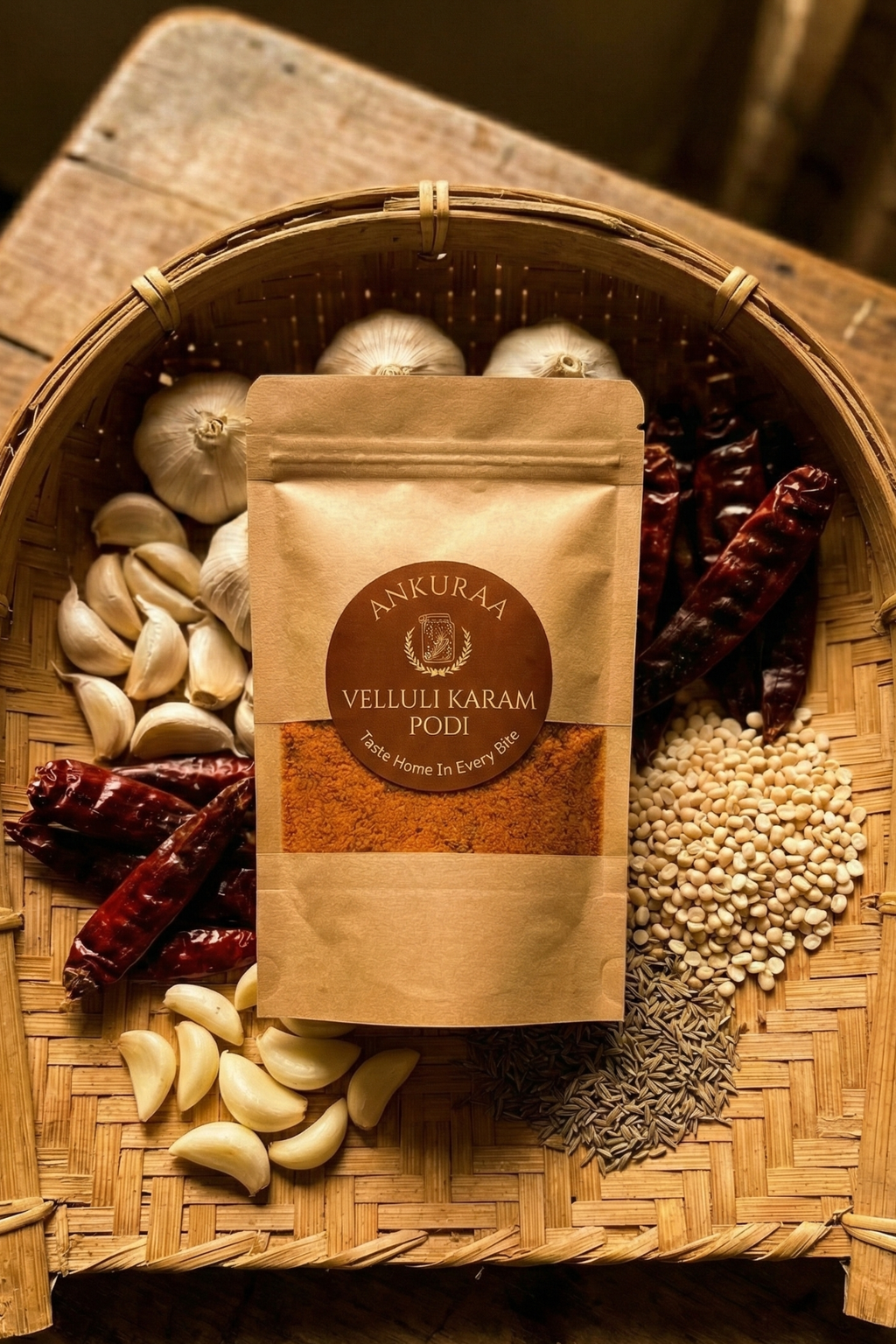 Ankuraa Garlic Podi | Velluli Karam | Spicy Andhra Garlic Powder