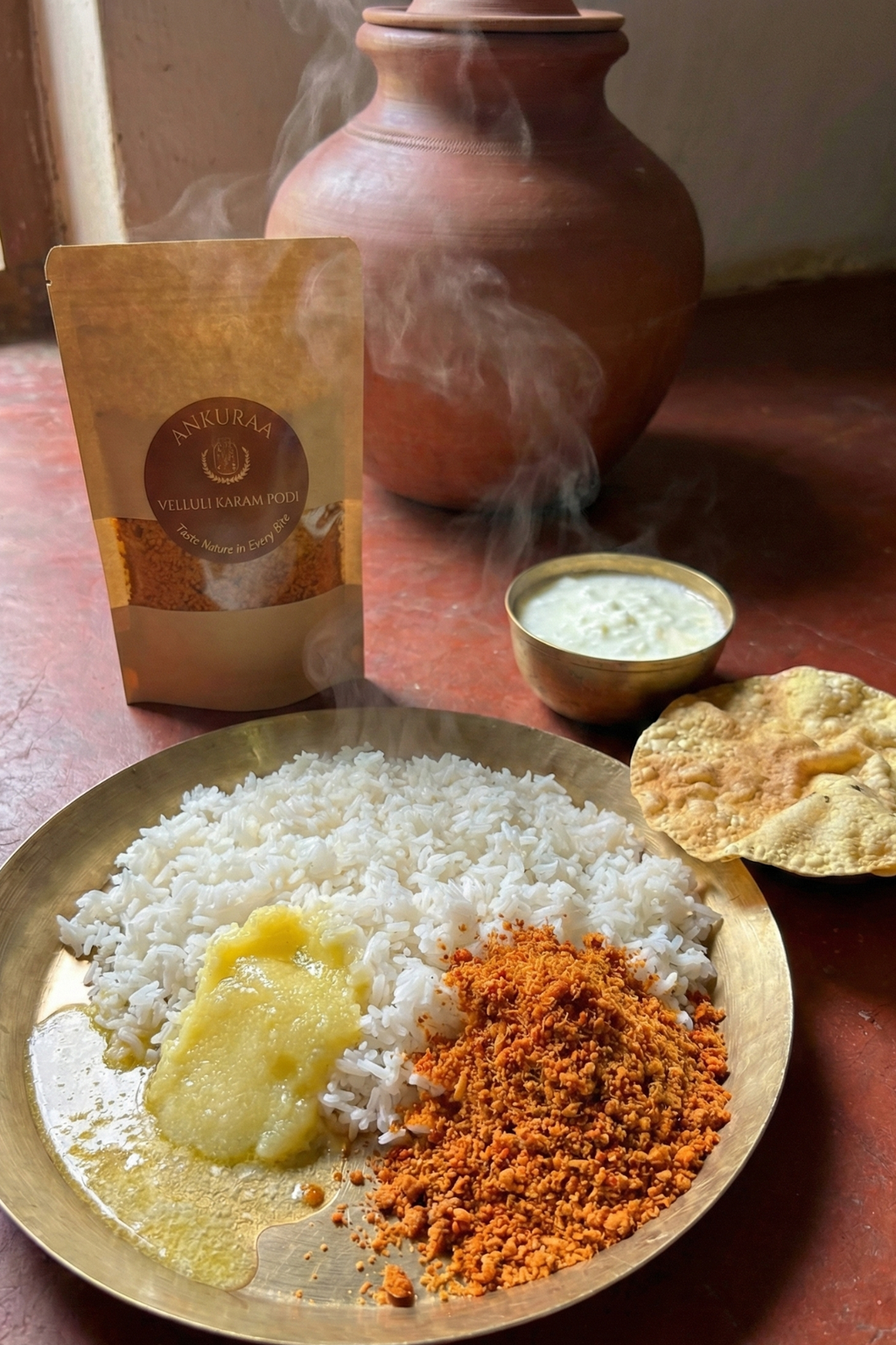 Ankuraa Garlic Podi | Velluli Karam | Spicy Andhra Garlic Powder