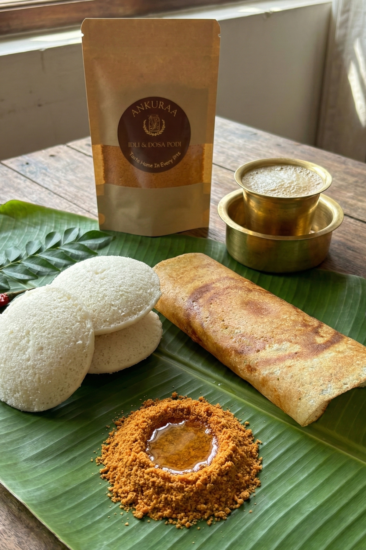 Ankuraa Idli & Dosa Podi | Authentic Gunpowder | Sesame & Lentil Spice Blend