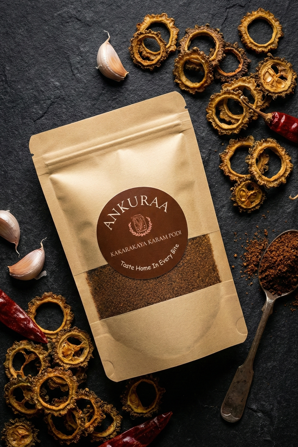 Ankuraa Homestyle: Kakarakaya Karam Podi (Spiced Bitter Gourd)