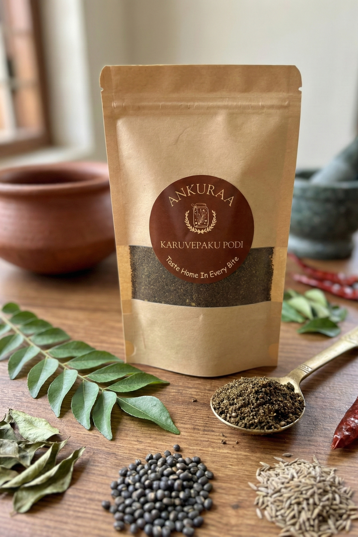 Ankuraa Karuvepaku Podi | Curry Leaf Spice Powder | Iron-Rich & Aromatic