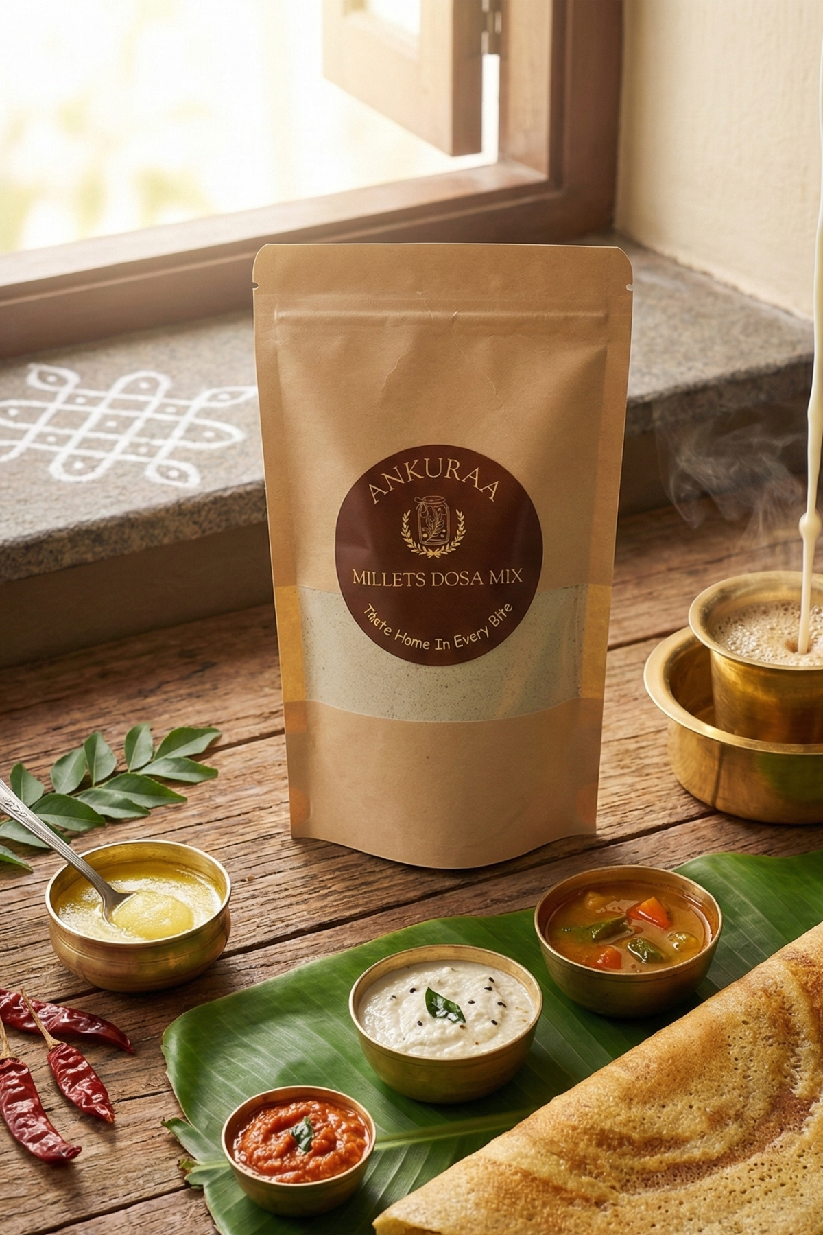 Ankuraa Multi-Millets Dosa Mix | 5-Millet Superfood Breakfast | Instant & Healthy