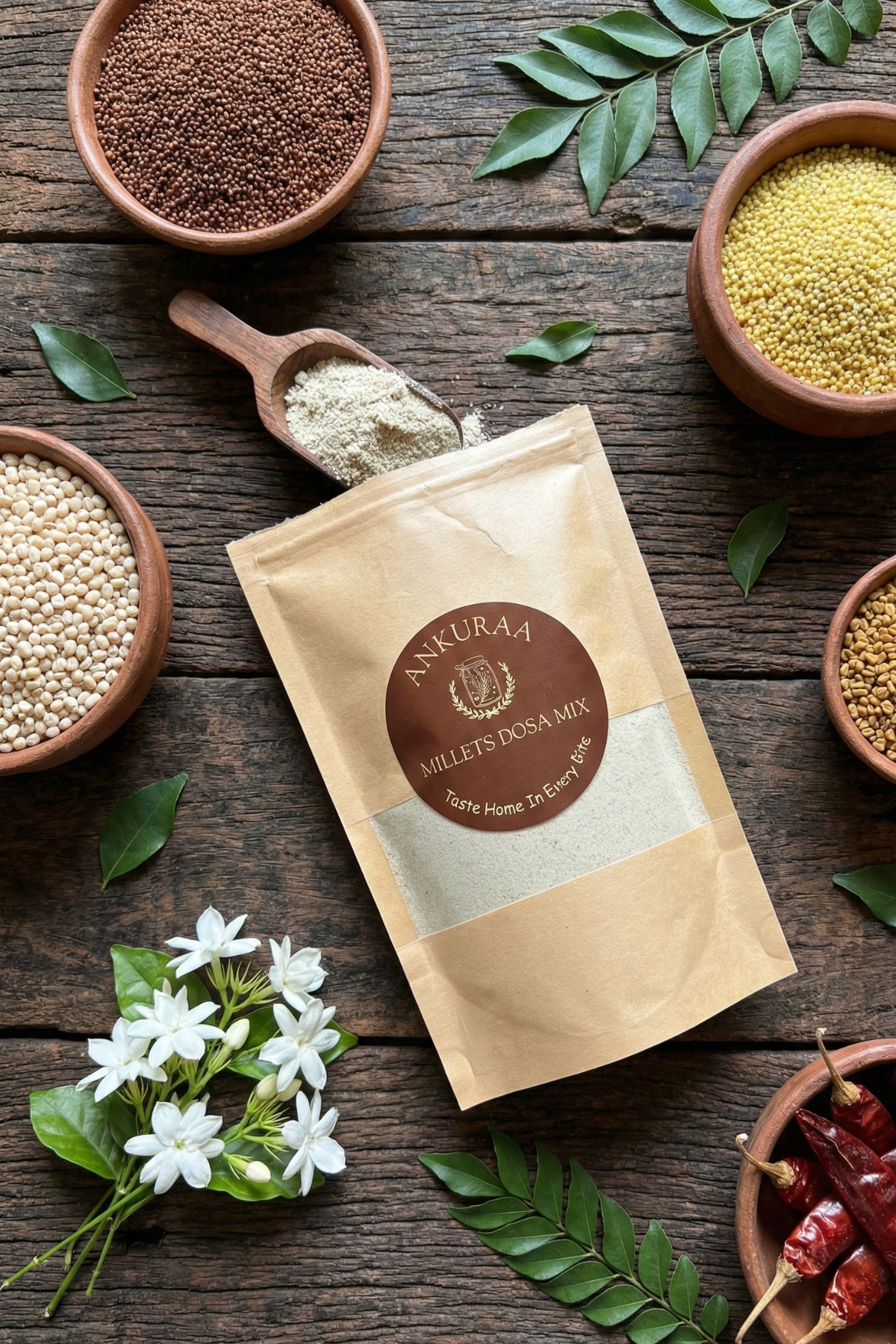 Ankuraa Multi-Millets Dosa Mix | 5-Millet Superfood Breakfast | Instant & Healthy