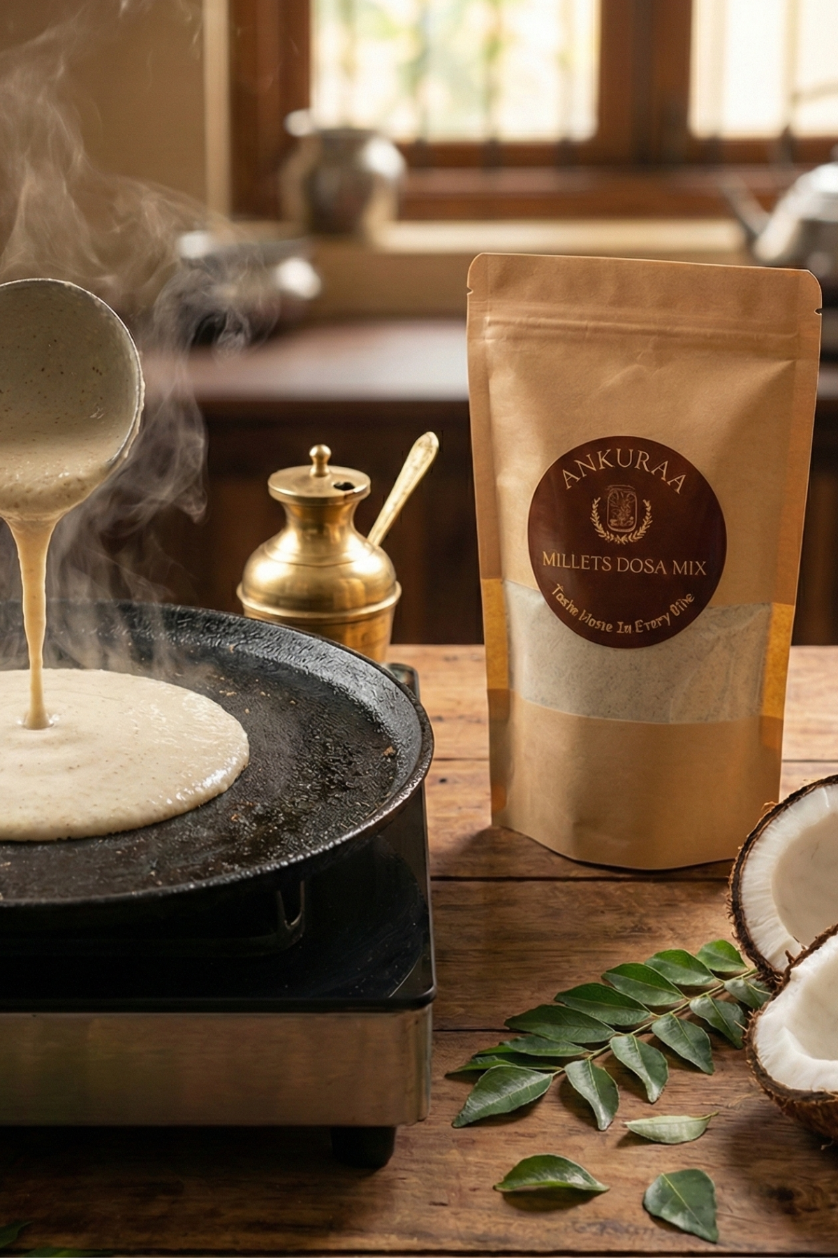 Ankuraa Multi-Millets Dosa Mix | 5-Millet Superfood Breakfast | Instant & Healthy