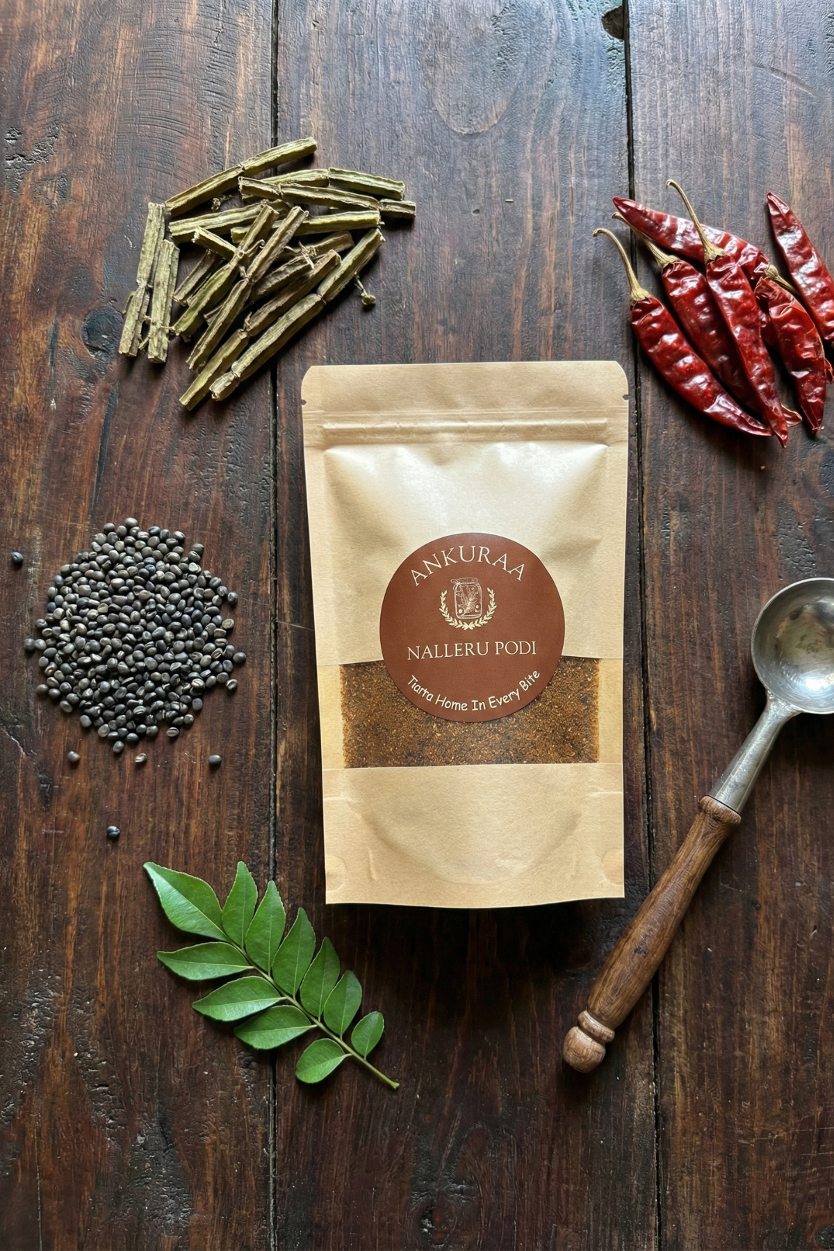 Ankuraa Nalleru Podi | Hadjod Spice Powder | Traditional Bone Health Support