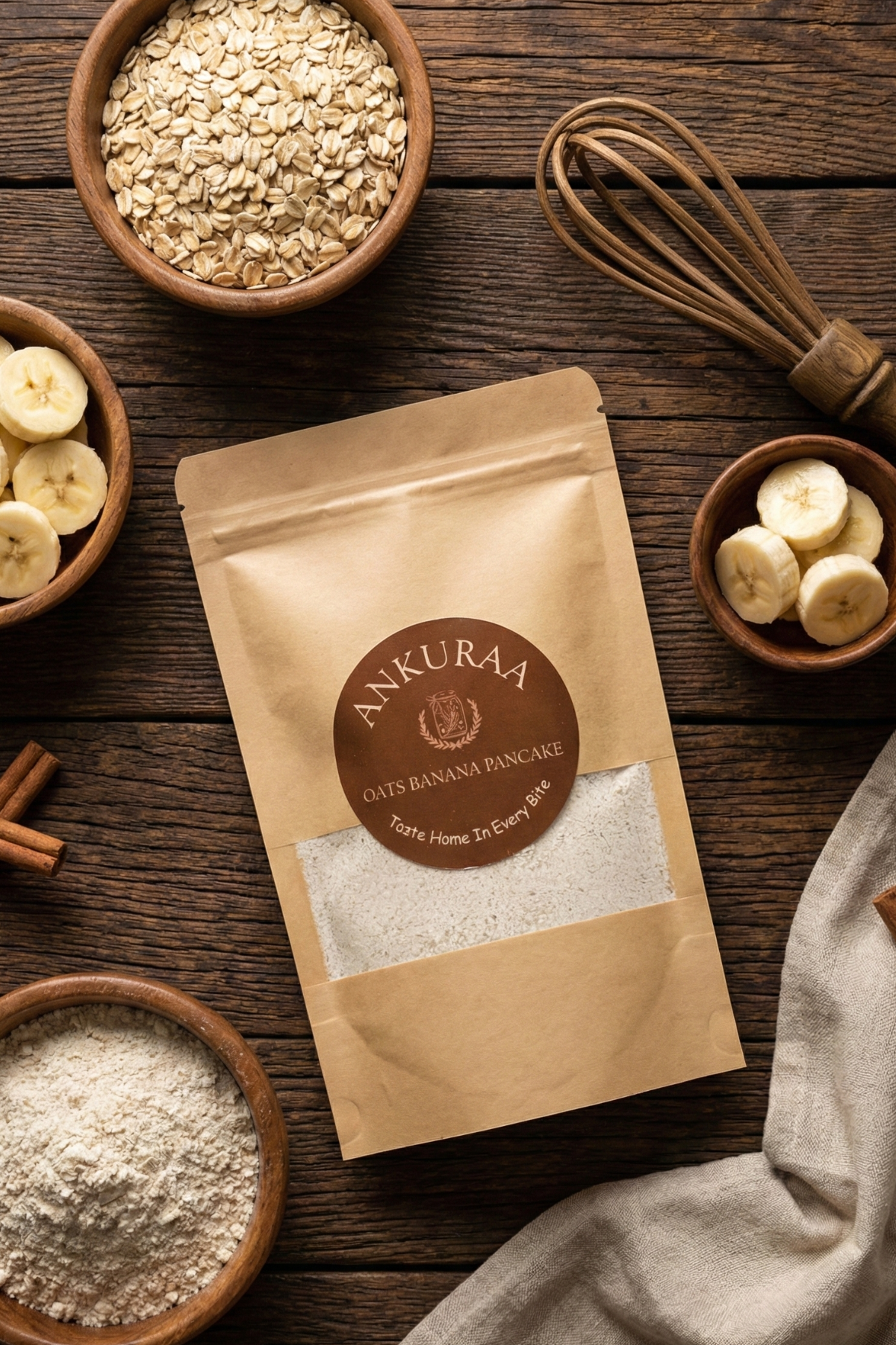 Ankuraa Wholesome: Superfood Oats & Banana Pancake Mix