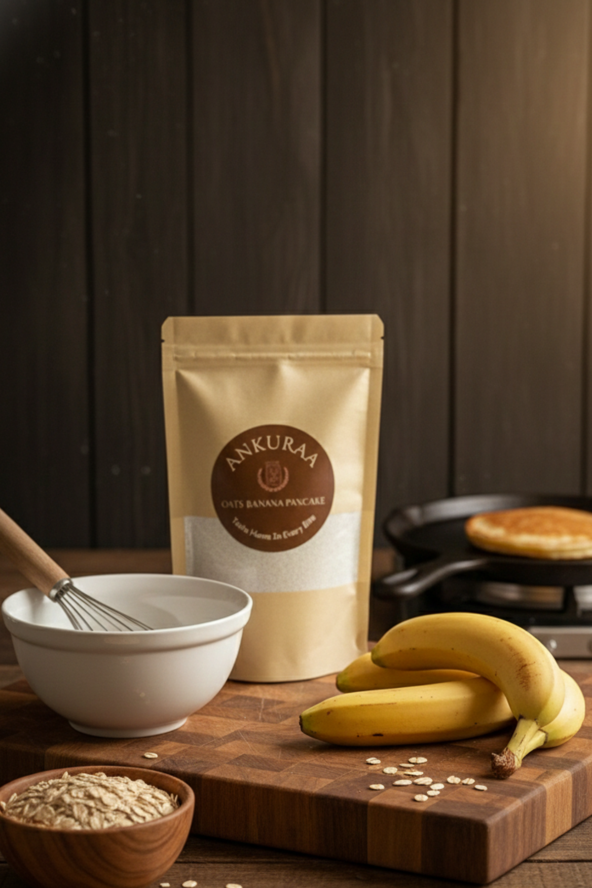 Ankuraa Wholesome: Superfood Oats & Banana Pancake Mix