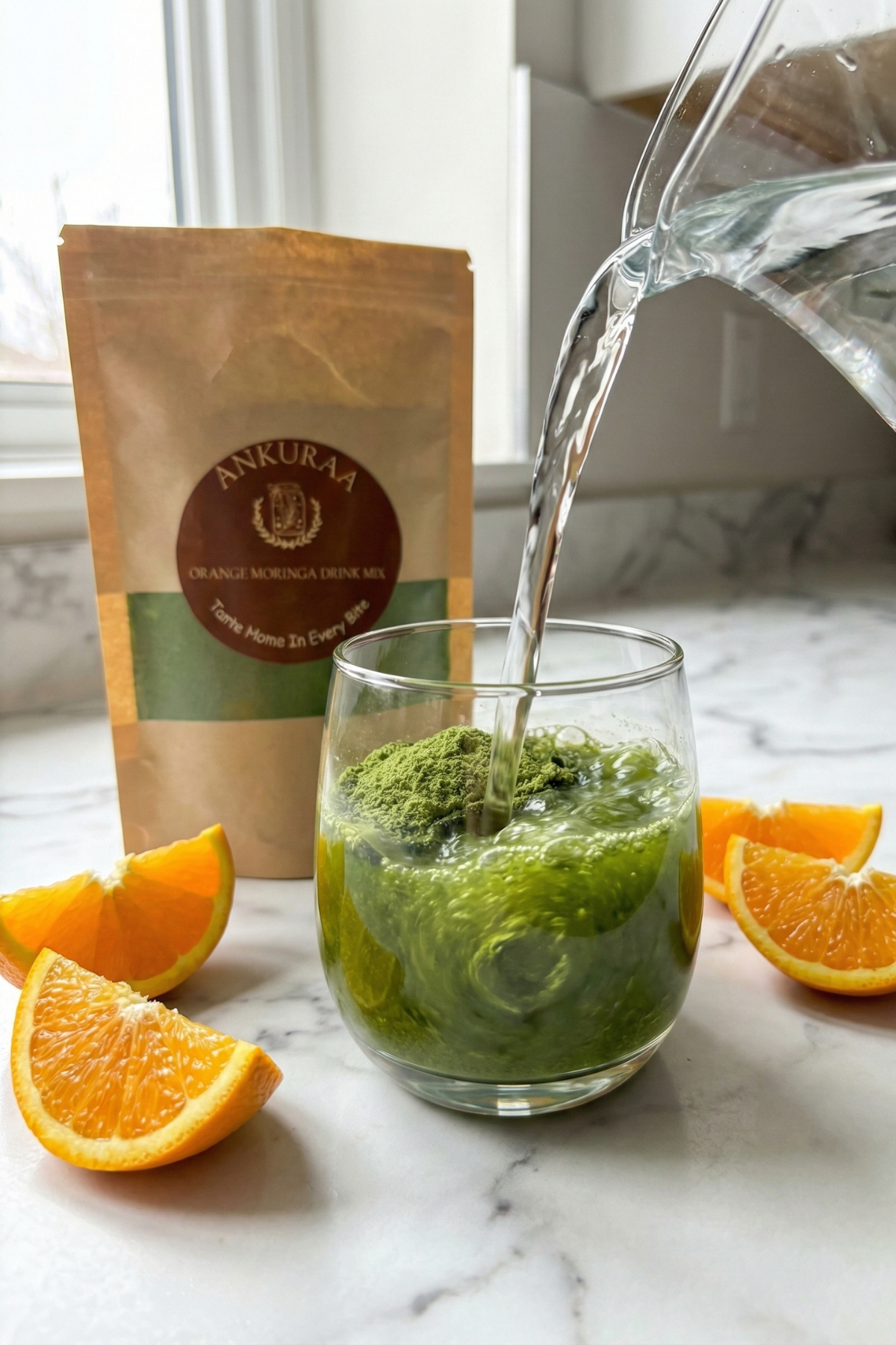 Ankuraa Orange-Moringa Drink Mix | Zesty Immunity Booster | Vitamin C Rich