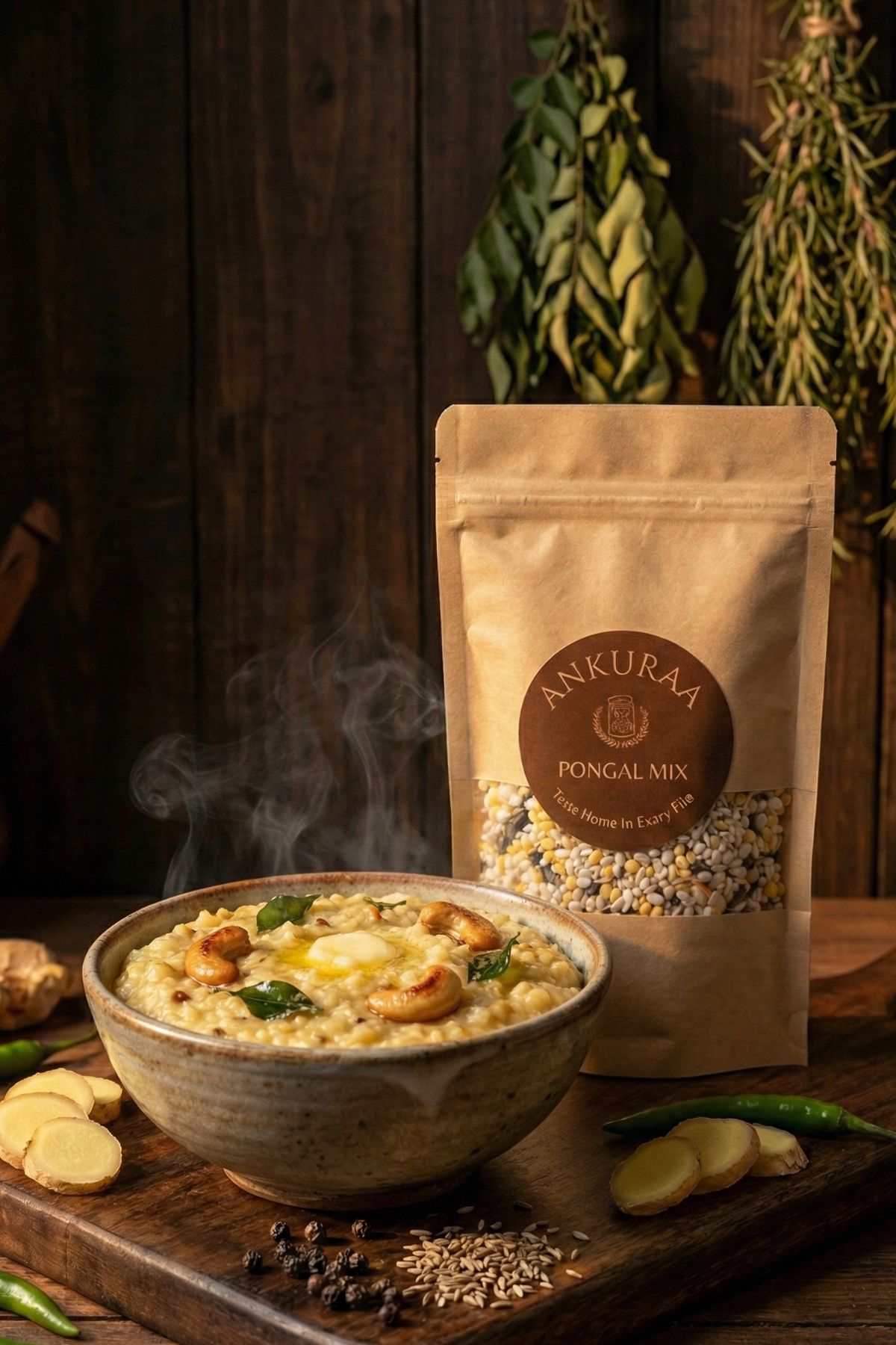 Ankuraa Comfort: Classic Ven Pongal Mix (Ready-to-Cook)