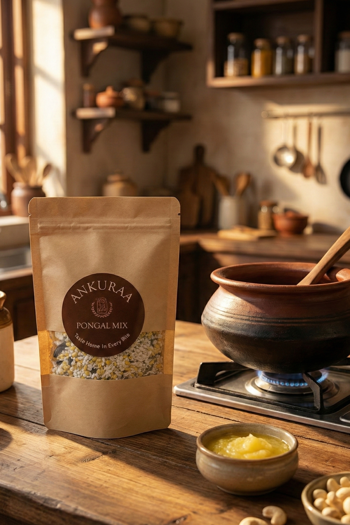 Ankuraa Comfort: Classic Ven Pongal Mix (Ready-to-Cook)