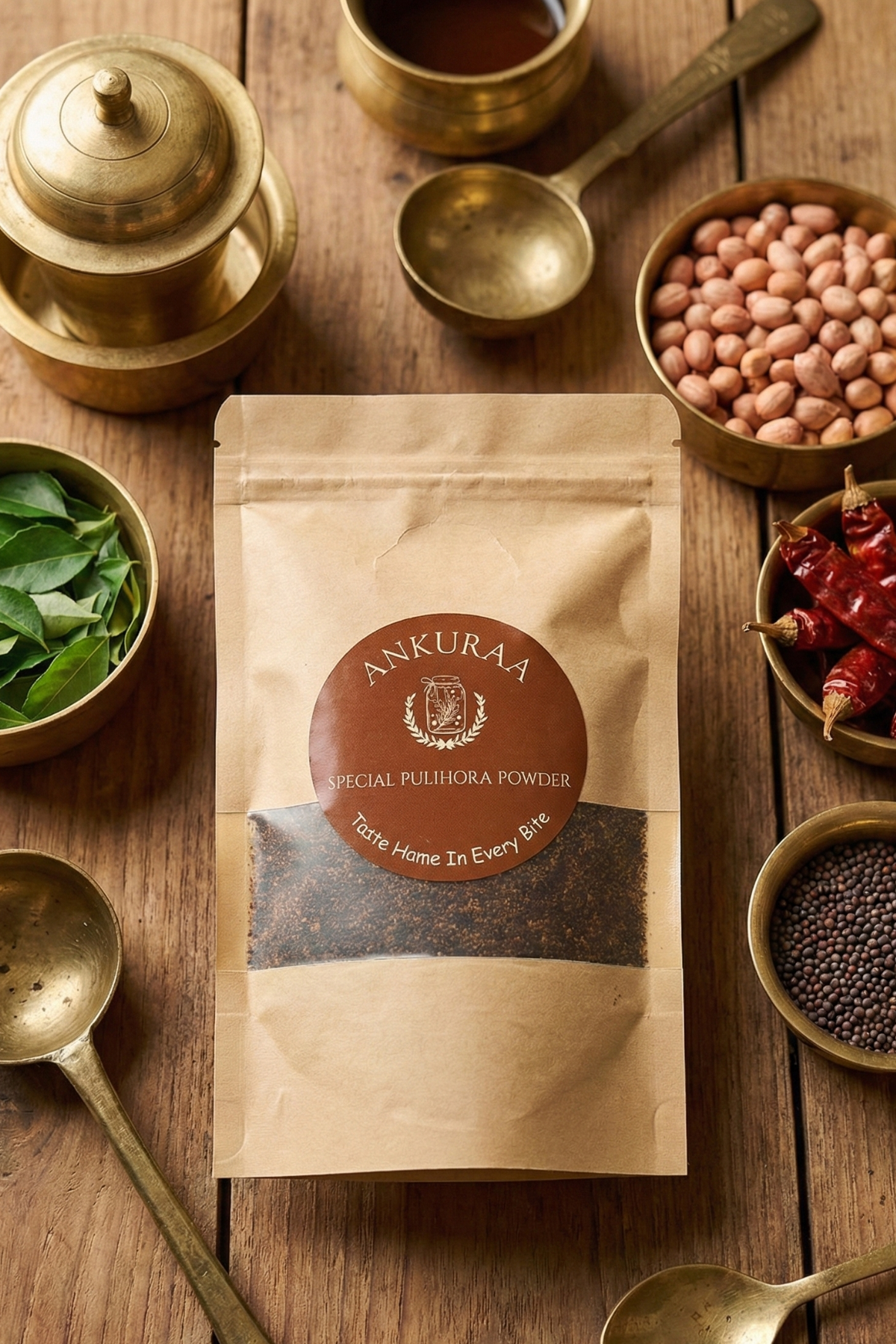 Ankuraa Special Pulihora Mix | Authentic Tamarind Rice Spice | Temple-Style Flavor