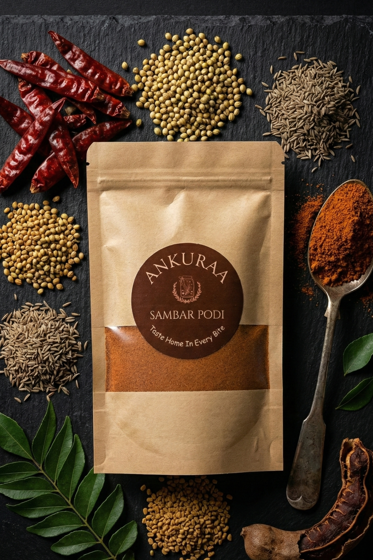 Ankuraa Authentic: Traditional South Indian Sambar Powder