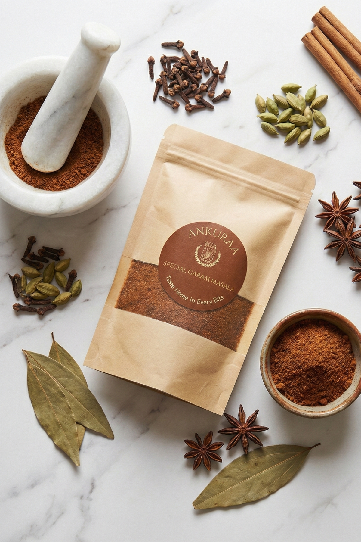 Ankuraa Special Garam Masala | Royal 16-Spice Blend | With Rose Petals & Black Cumin